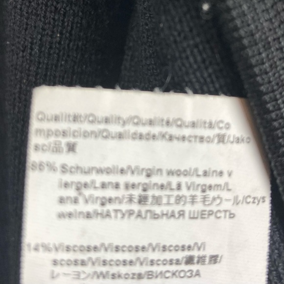 HUGO BOSS Slim Fit Wool Blend Cardigan Navy Blue Made in Turkey Size L - Picture 9 of 9